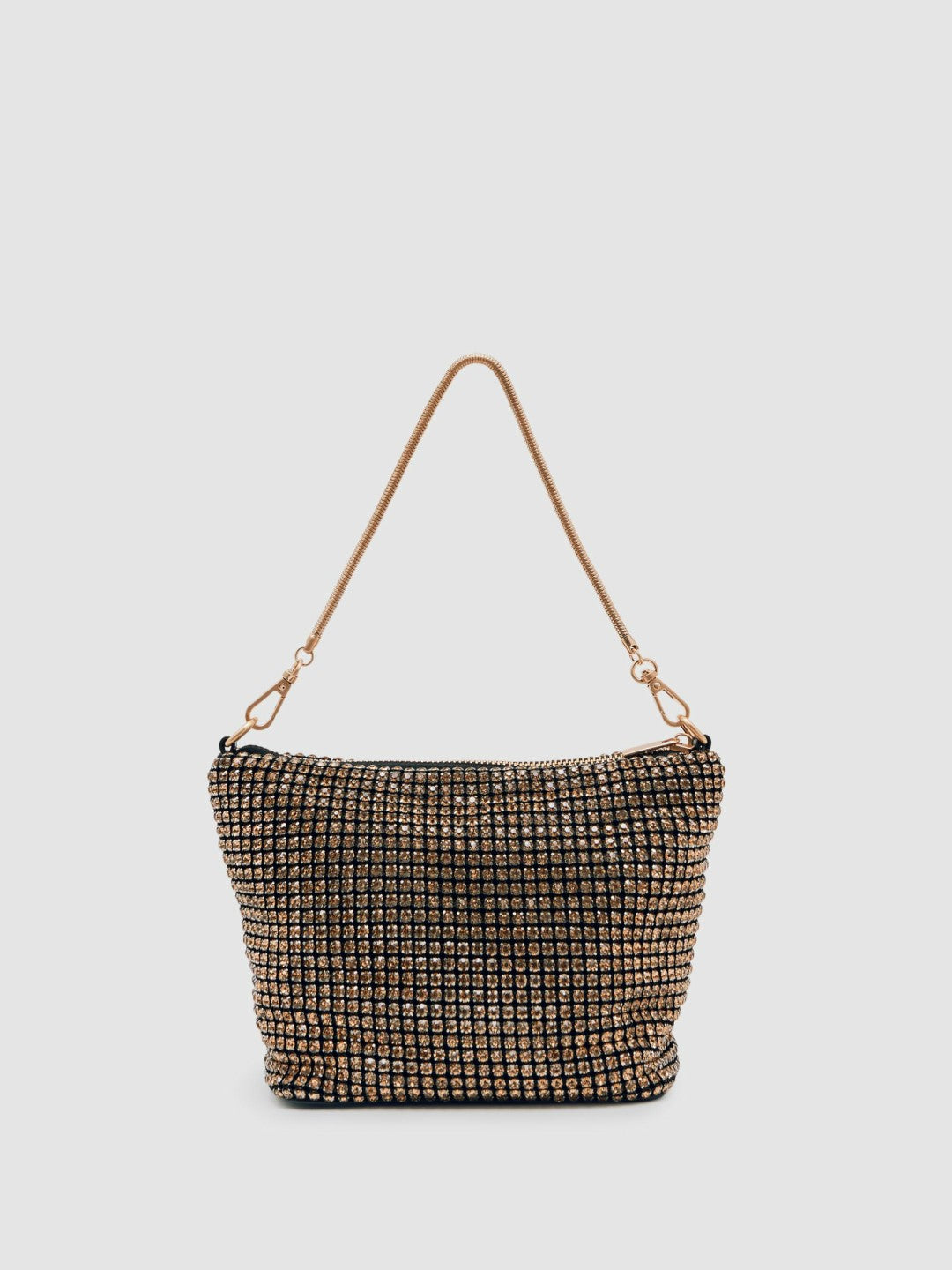 Women Crystal Bracelet Pouch Bag in Gold