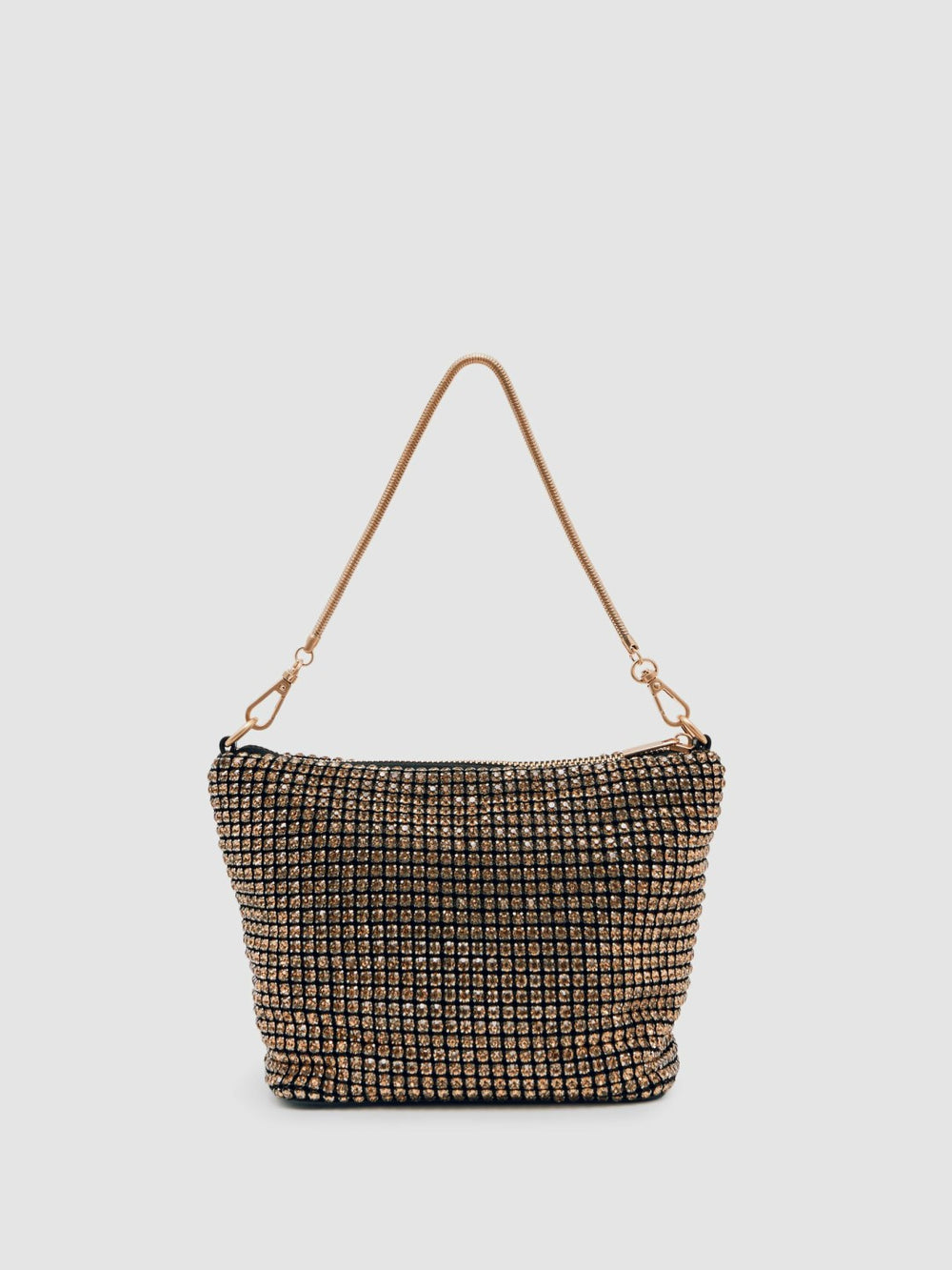 Women Crystal Bracelet Pouch Bag in Gold