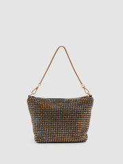Women Crystal Bracelet Pouch Bag in Gold