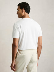 Men Cotton Crew-Neck T-shirts 3 Pack in White/Navy/Airforce Blue