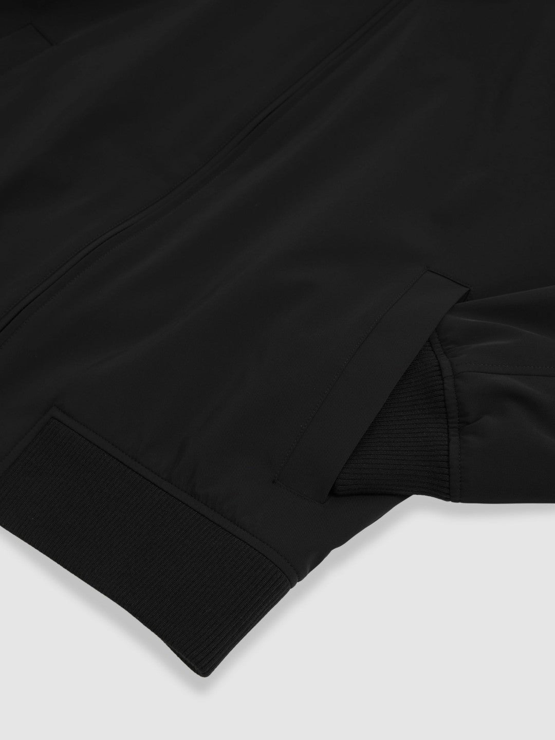 Men Funnel-Neck Technical Jacket in Black
