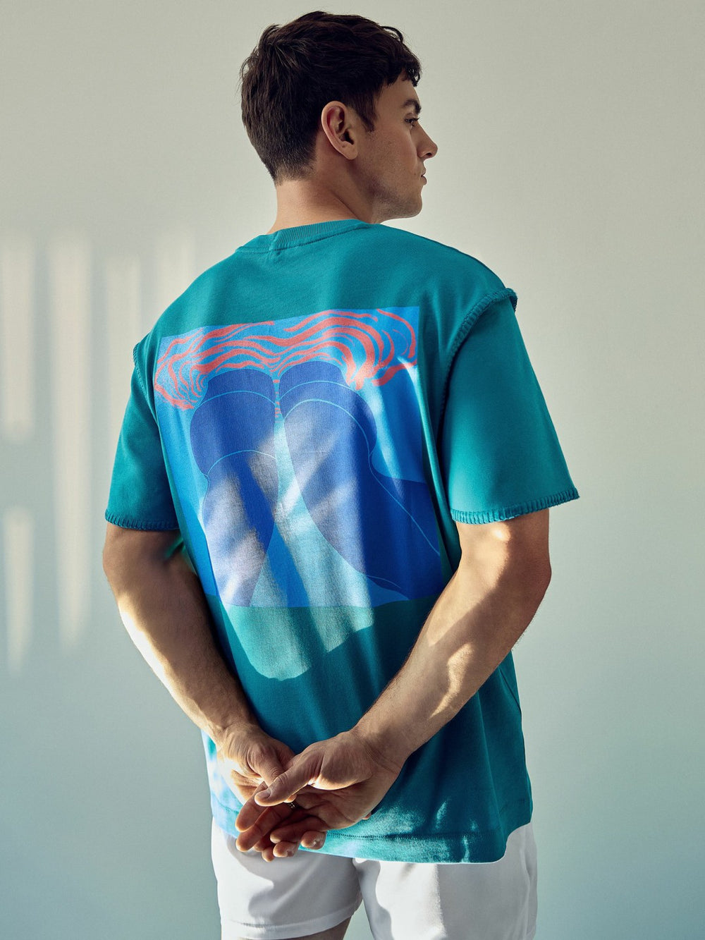 Men | Tom Daley Graphic-Print T-Shirt in Teal Green