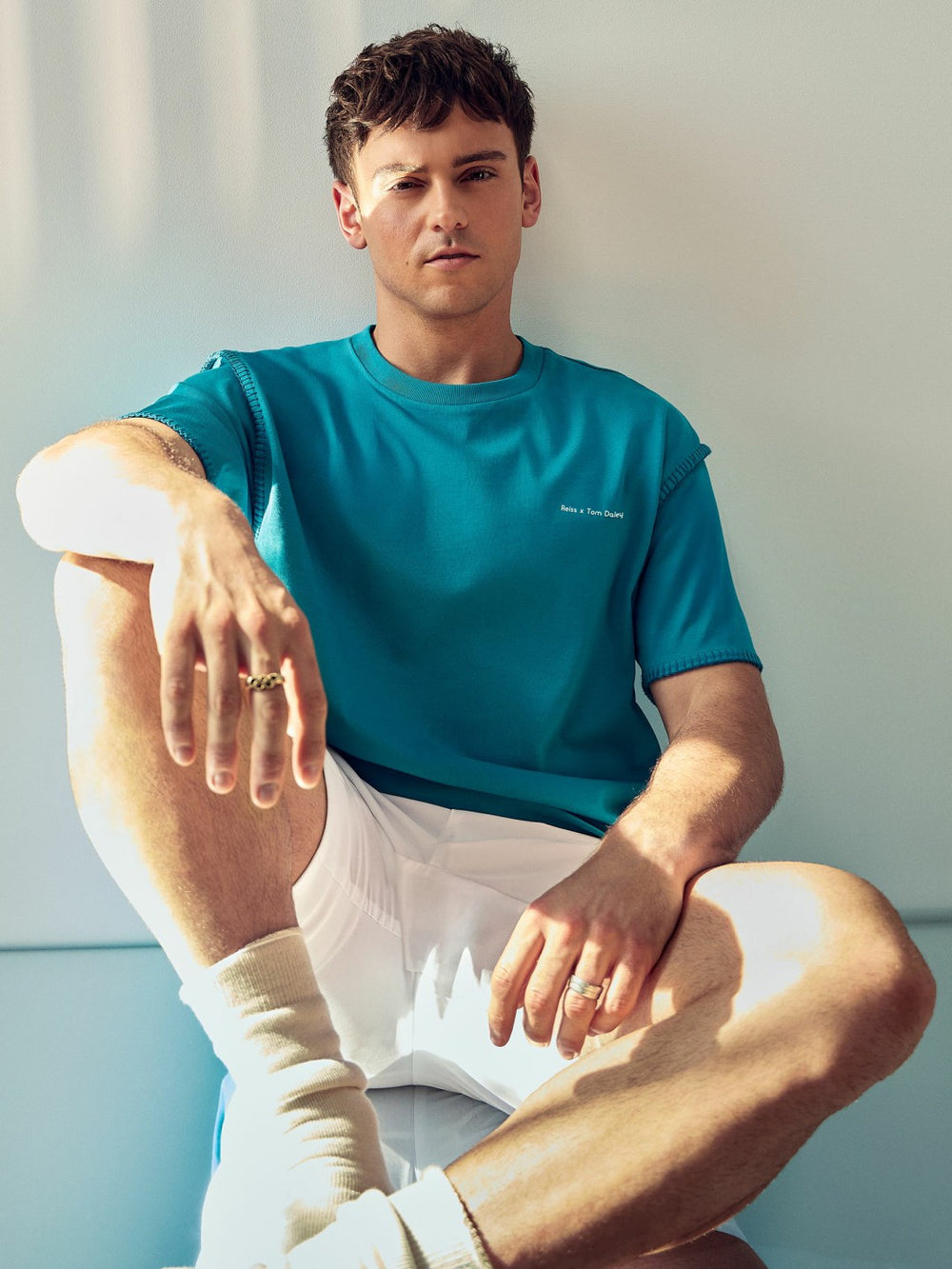 Men | Tom Daley Graphic-Print T-Shirt in Teal Green