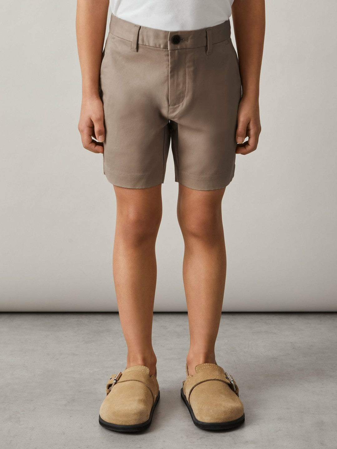 Children & Baby 3-9 yrs Cotton Chino Shorts with Stretch in Stone