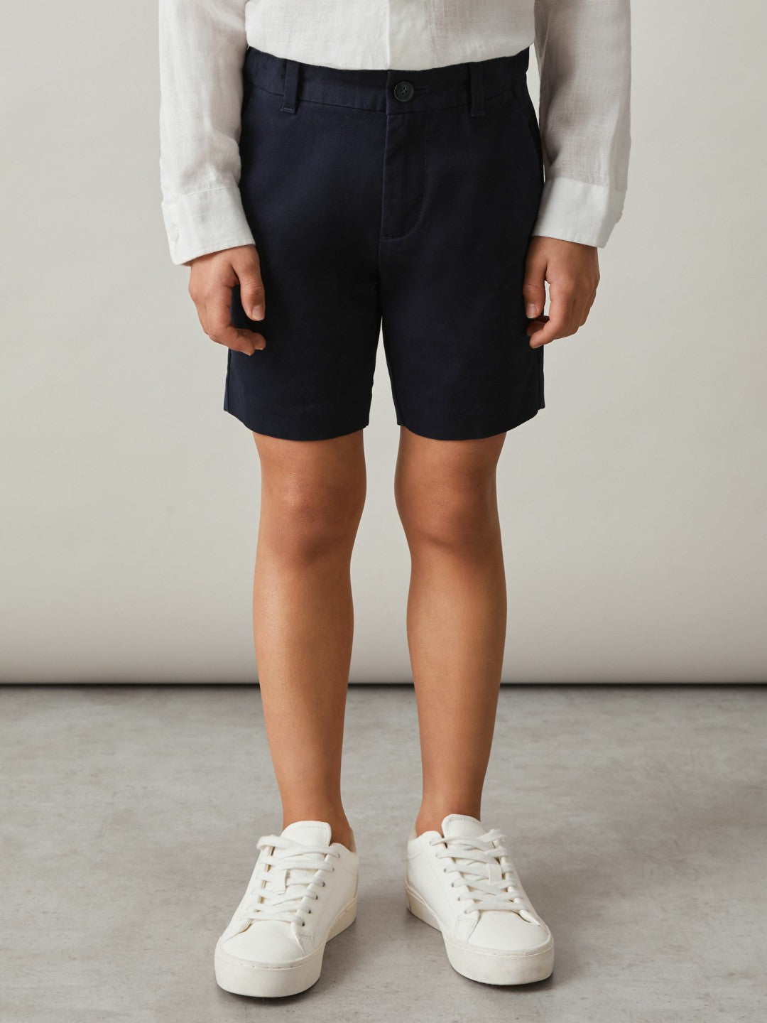 Children & Baby 9-13 yrs Cotton Chino Shorts with Stretch in Navy