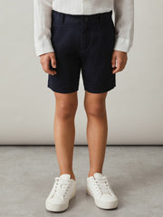 Children & Baby 9-13 yrs Cotton Chino Shorts with Stretch in Navy