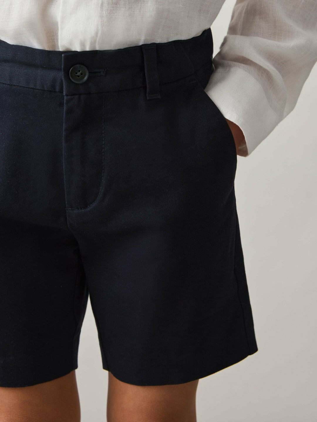 Children & Baby 9-13 yrs Cotton Chino Shorts with Stretch in Navy