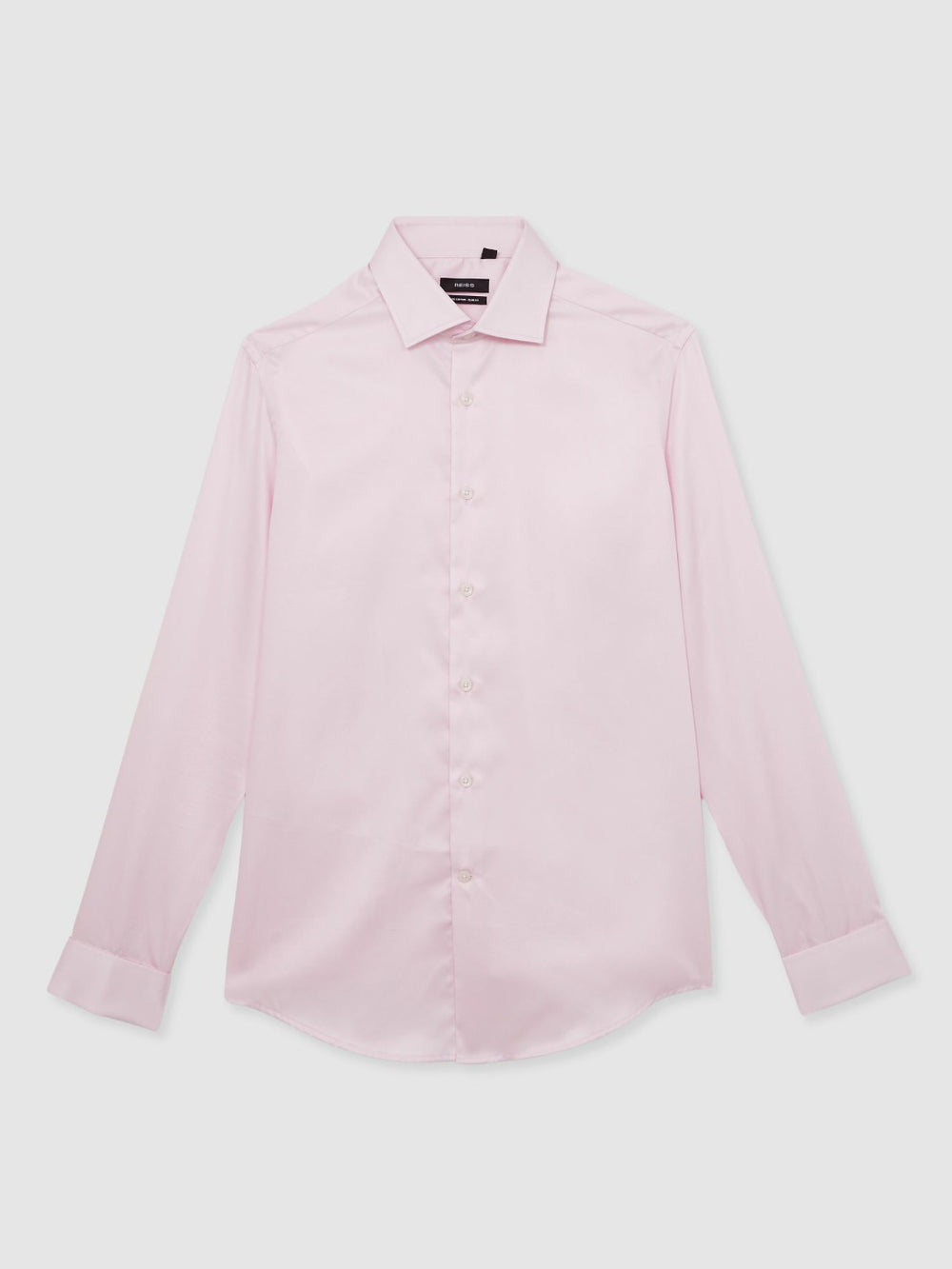 Men Slim Fit Slim-Fit Cotton-Sateen Shirt in Pink