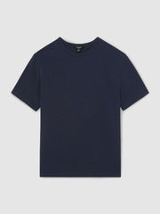 Men Stretch-Cotton Crew-Neck T-Shirt in Navy