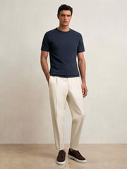 Men Stretch-Cotton Crew-Neck T-Shirt in Navy