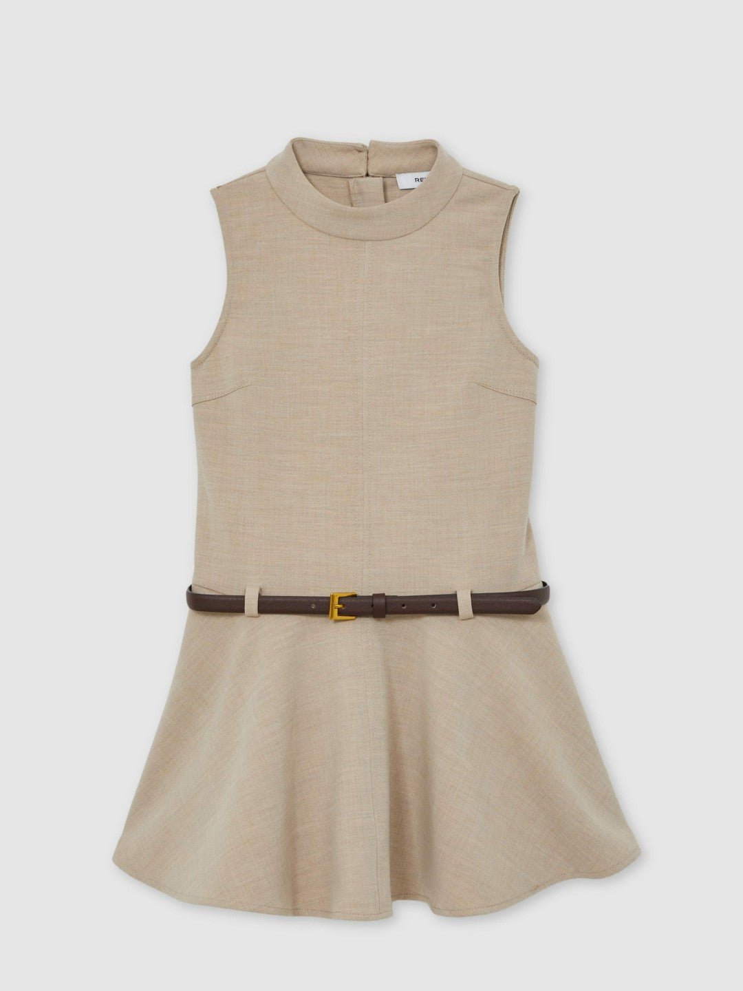 Children & Baby 13-14 yrs Drop Waist Belted Sleeveless Dress in Neutral