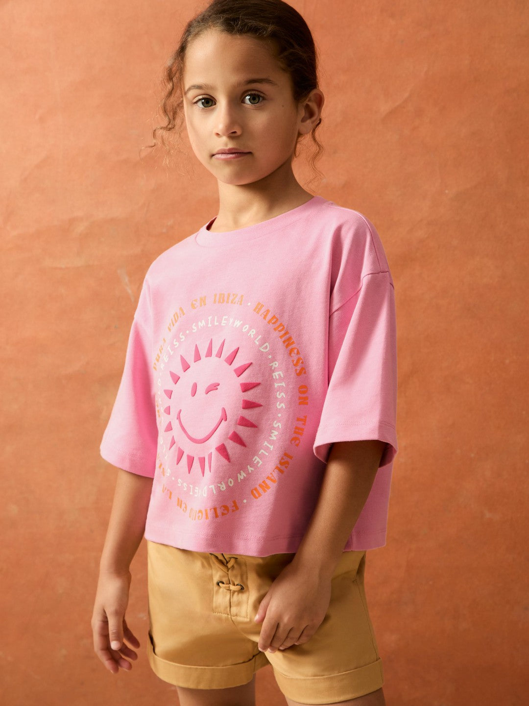 Children & Baby 13-14 yrs SmileyWorld | Sun-Print T-Shirt in Pink