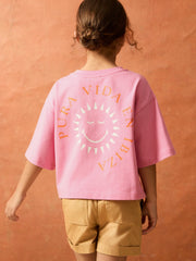 Children & Baby 9-13 yrs SmileyWorld | Sun-Print T-Shirt in Pink