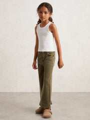 Children & Baby 3-9 yrs Stretch-Cotton Ribbed Vest in Ivory