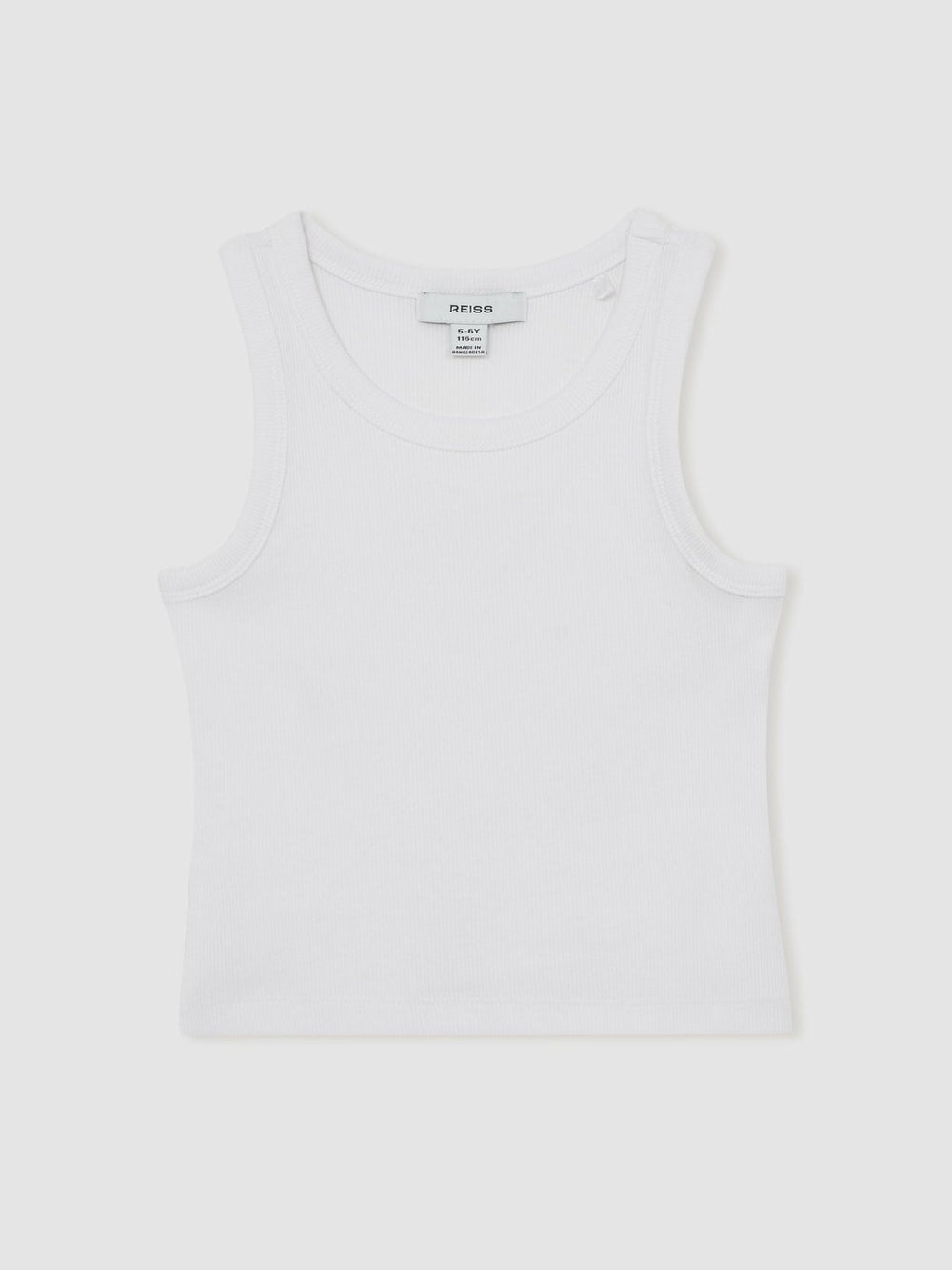 Children & Baby 3-9 yrs Stretch-Cotton Ribbed Vest in Ivory
