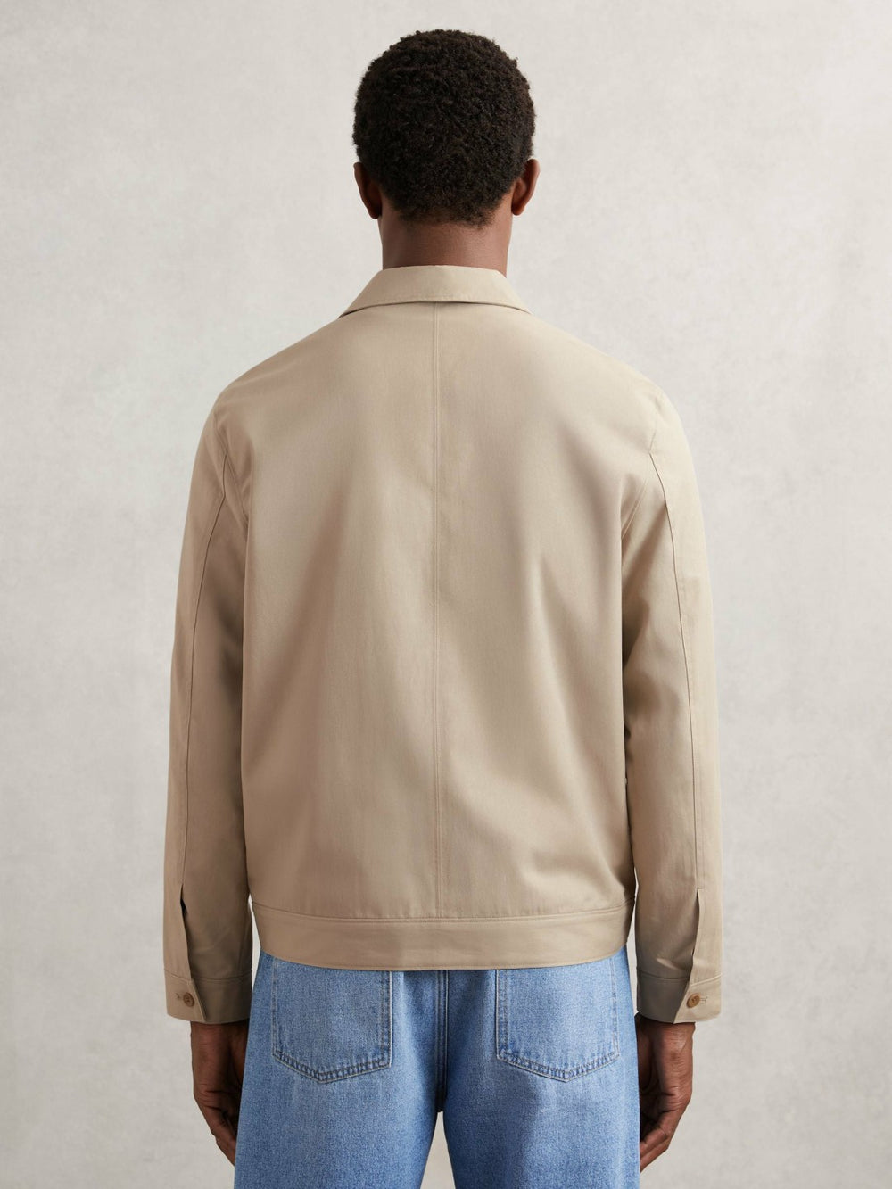 Men Paige Flap Pocket Worker Jacket in Beige