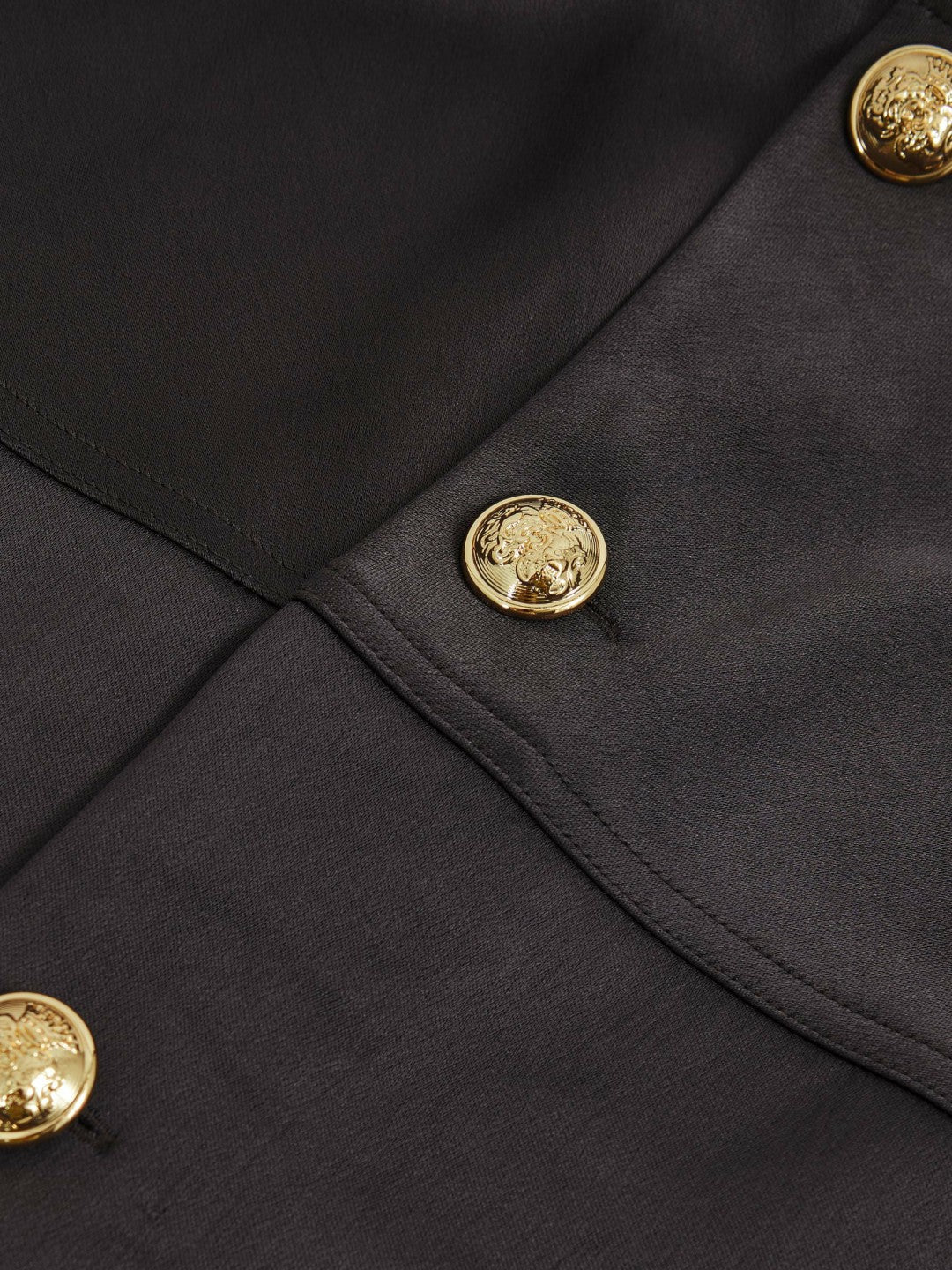 Women Satin Button-Back Long-Sleeve Top in Mauve