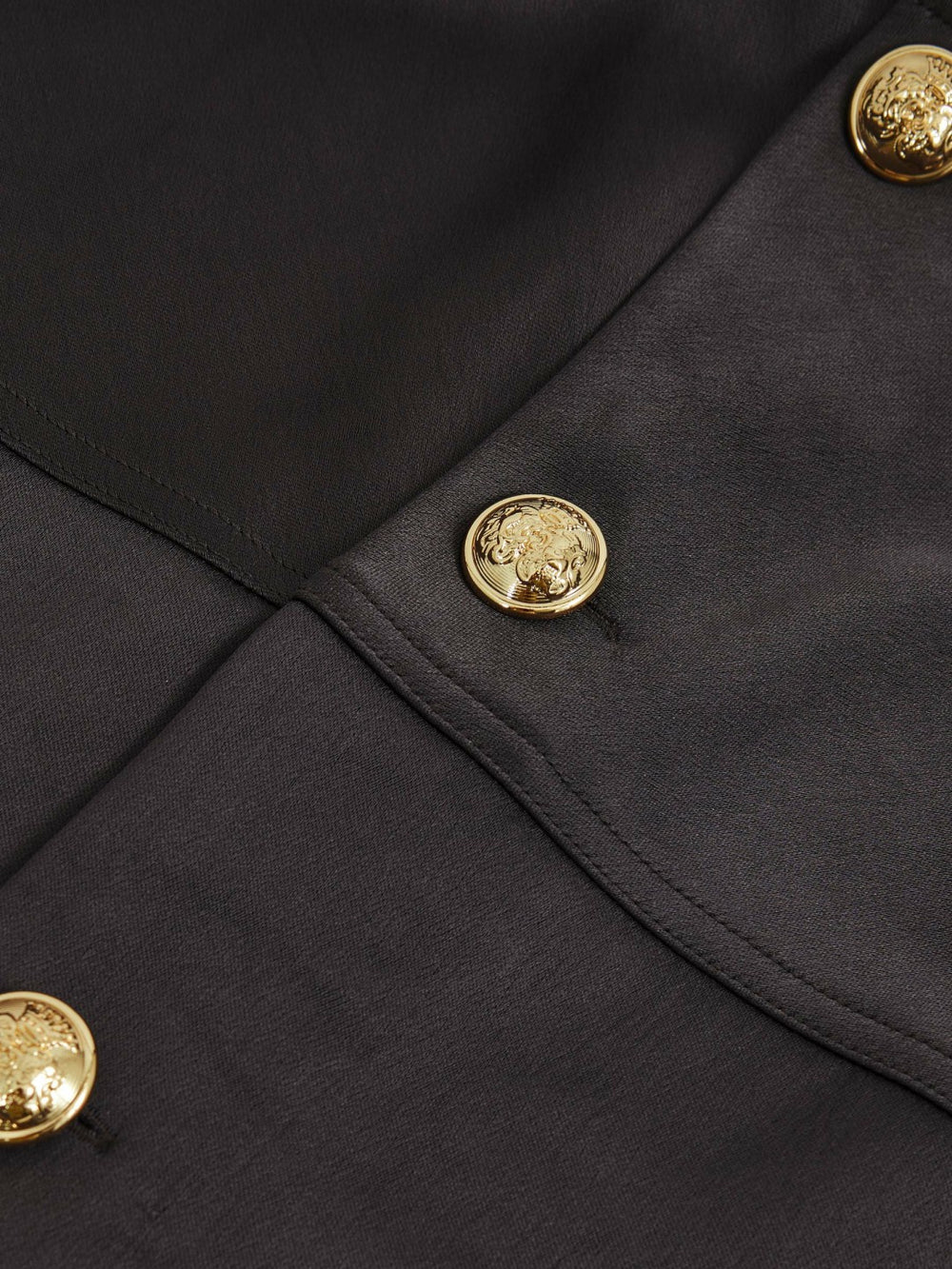 Women Satin Button-Back Long-Sleeve Top in Mauve