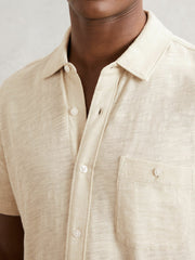 Men Paige Carillo Short Sleeve Shirt in Cream