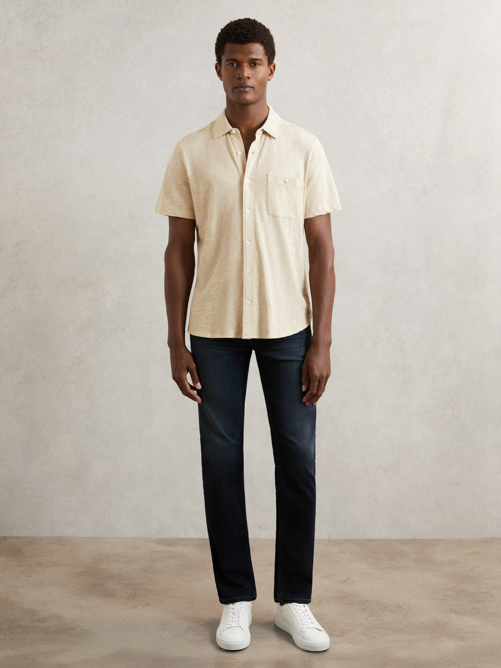 Men Paige Carillo Short Sleeve Shirt in Cream