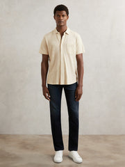 Men Paige Carillo Short Sleeve Shirt in Cream