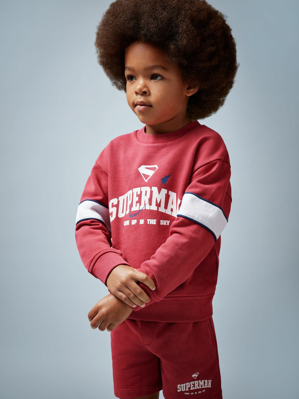 Children & Baby 9-13 yrs Superman Cotton Logo Sweatshirt in Red