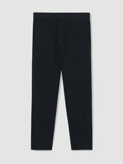 Men Tapered Knitted Trousers in Navy