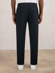 Men Tapered Knitted Trousers in Navy
