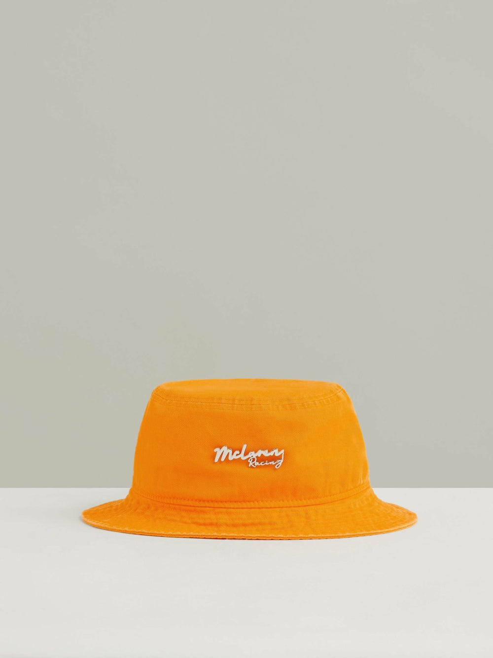 Men Unisex Fit McLaren Racing Cotton Bucket Hat in Papaya Orange