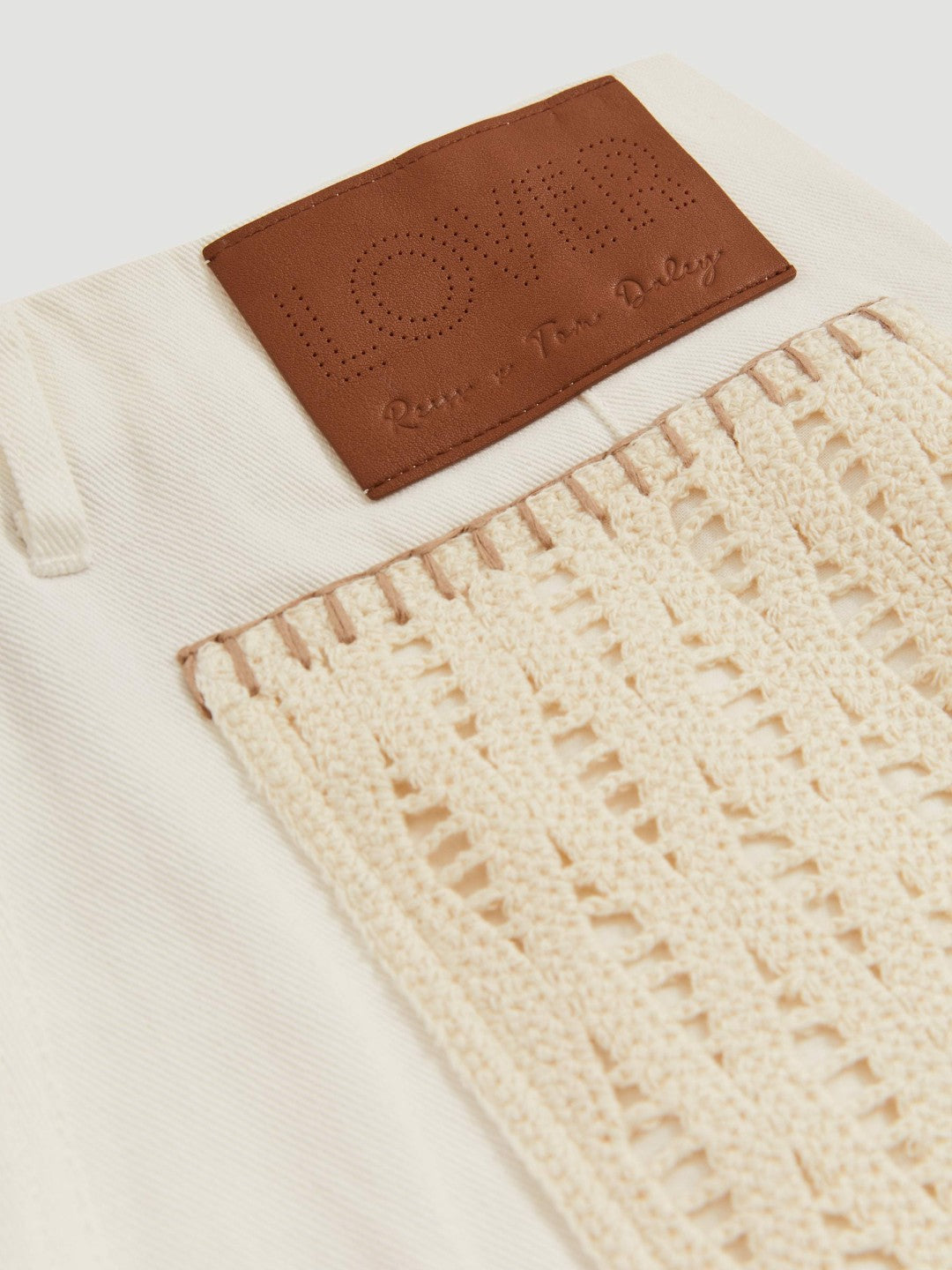 Men | Tom Daley Crochet Denim Shorts in Off White