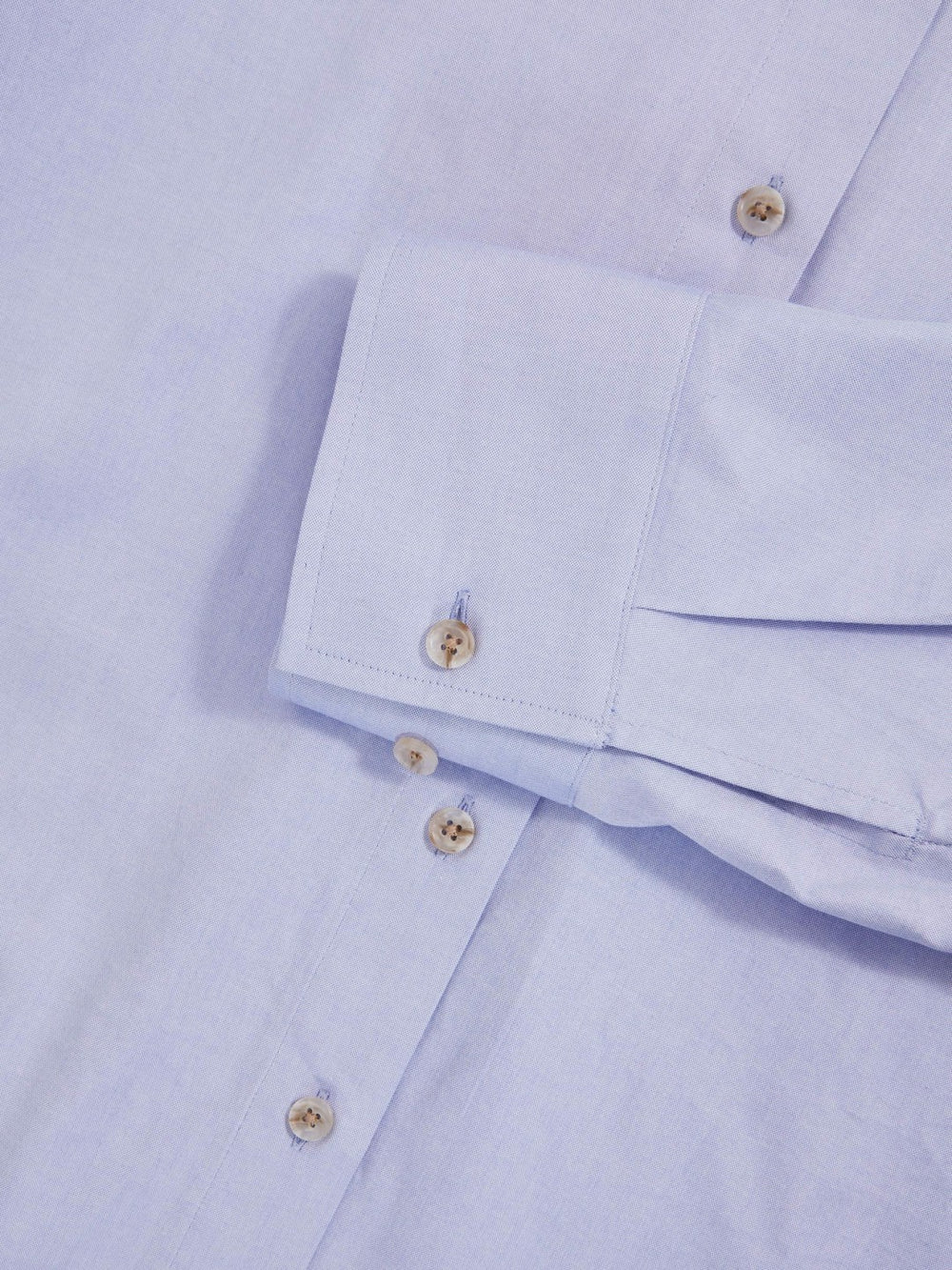 Women Cotton Button Through Oxford Shirt in Blue