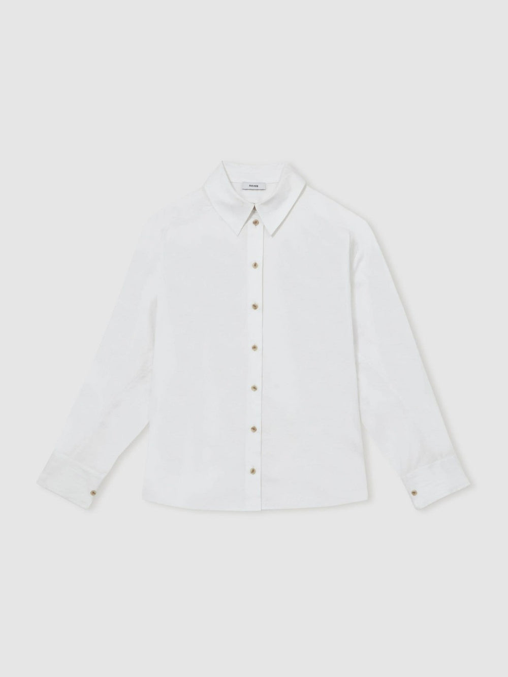 Women Cotton Button Through Oxford Shirt in White