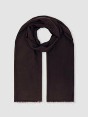 Women Wool-Cashmere Lightweight Scarf in Burgundy