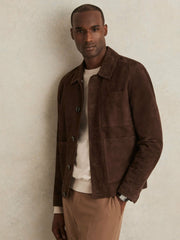 Men Jacket in Chocolate Brown