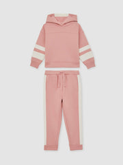 Children & Baby Cotton-Blend Joggers and Hoodie Set in Rose