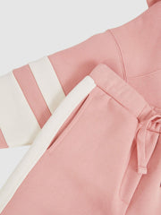 Children & Baby Cotton-Blend Joggers and Hoodie Set in Rose
