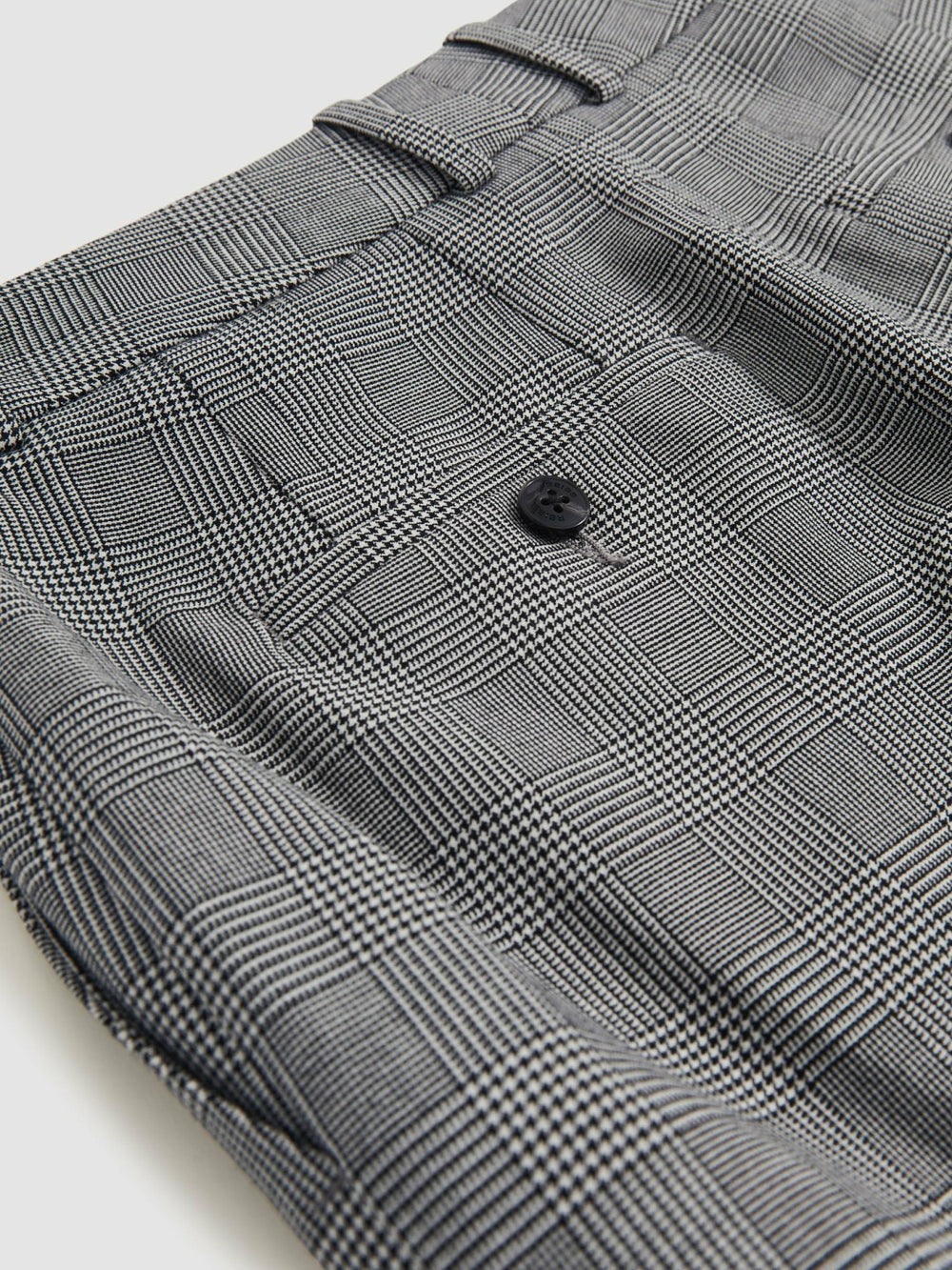 Women Petite Check Slim-Fit Suit Trousers in Grey