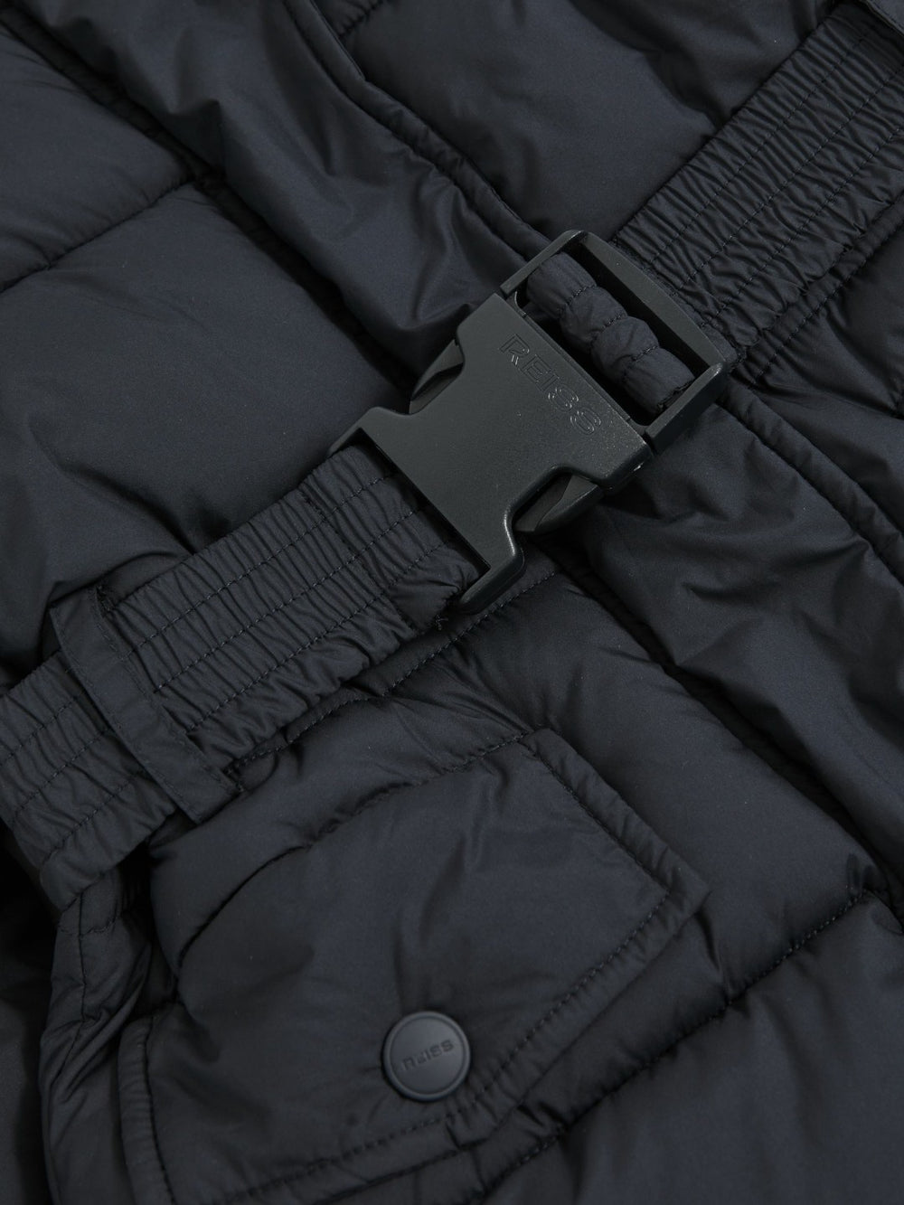 Children & Baby Longline Hooded Puffer Coat in Navy