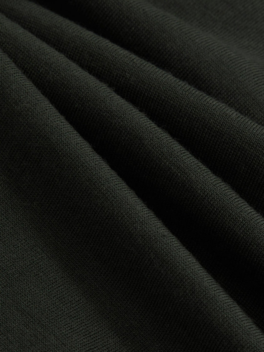 Men Merino Wool Half-Zip Jumper in Dark Military Green