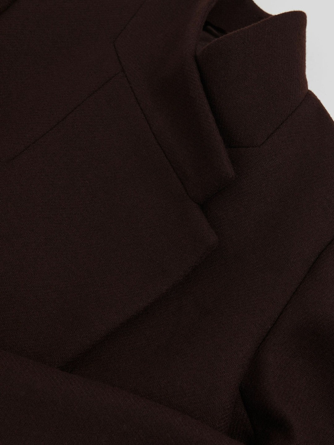 Women Petite Coat in Chocolate Brown