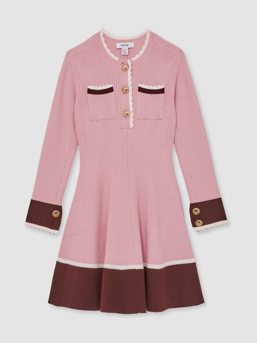 Children & Baby 9-13 yrs Scallop-Trim Rib-Knit Dress in Pink