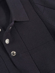 Children & Baby 3-9 yrs Stitch-Detail Press-Stud Polo Shirt in Navy Blue