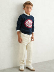 Children & Baby 13-14 yrs Cotton Motor Cars Logo Jumper in Navy