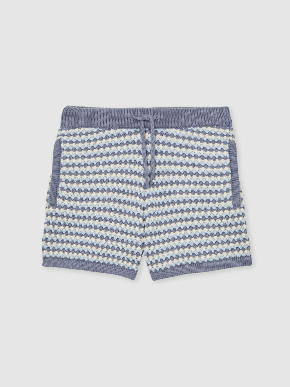Children & Baby 9-13 yrs Cotton-Blend Knitted Stripe Shorts in Blue/White