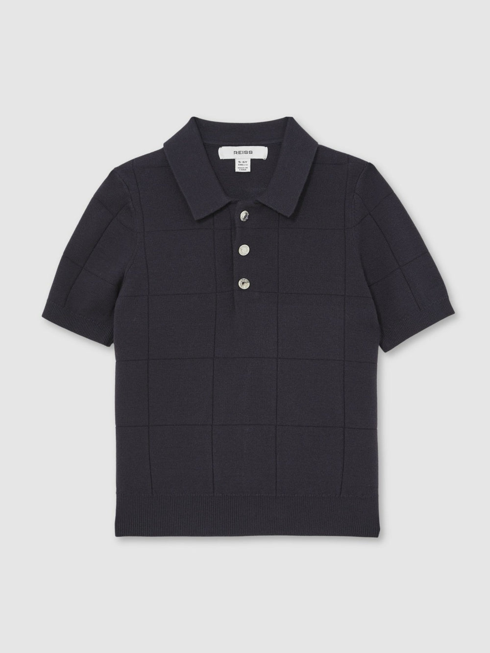 Children & Baby 9-13 yrs Stitch-Detail Press-Stud Polo Shirt in Navy Blue