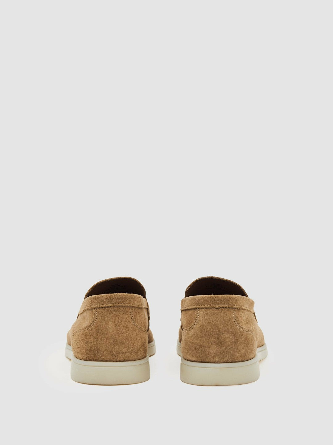 Men Suede Slip-On Loafers in Stone