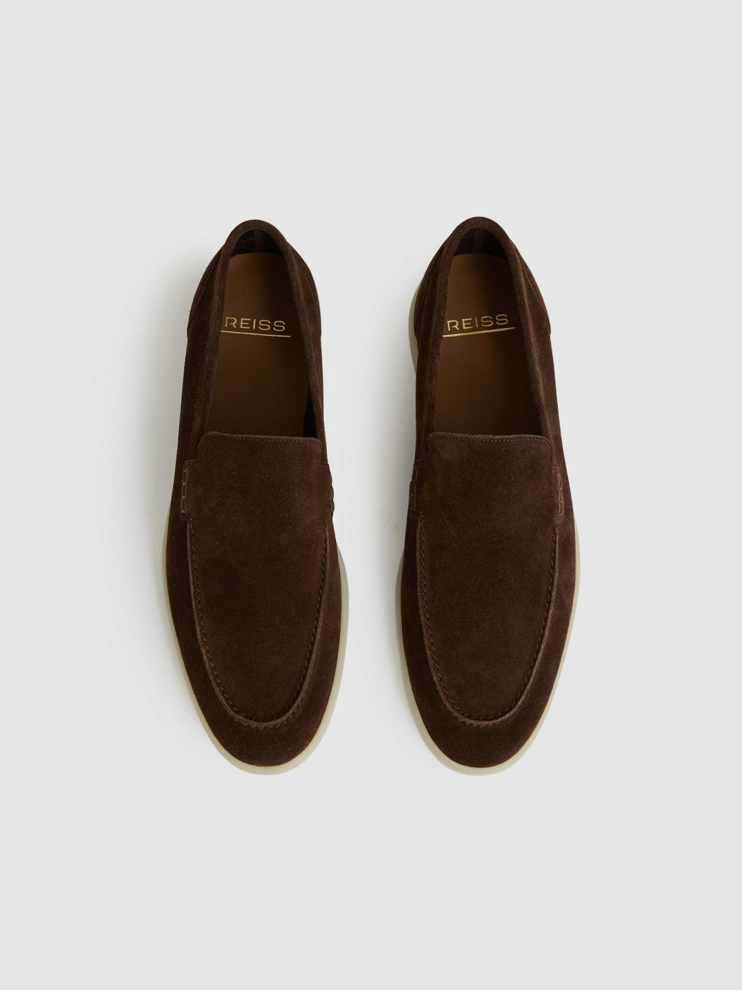 Men Suede Slip-On Loafers in Chocolate Brown
