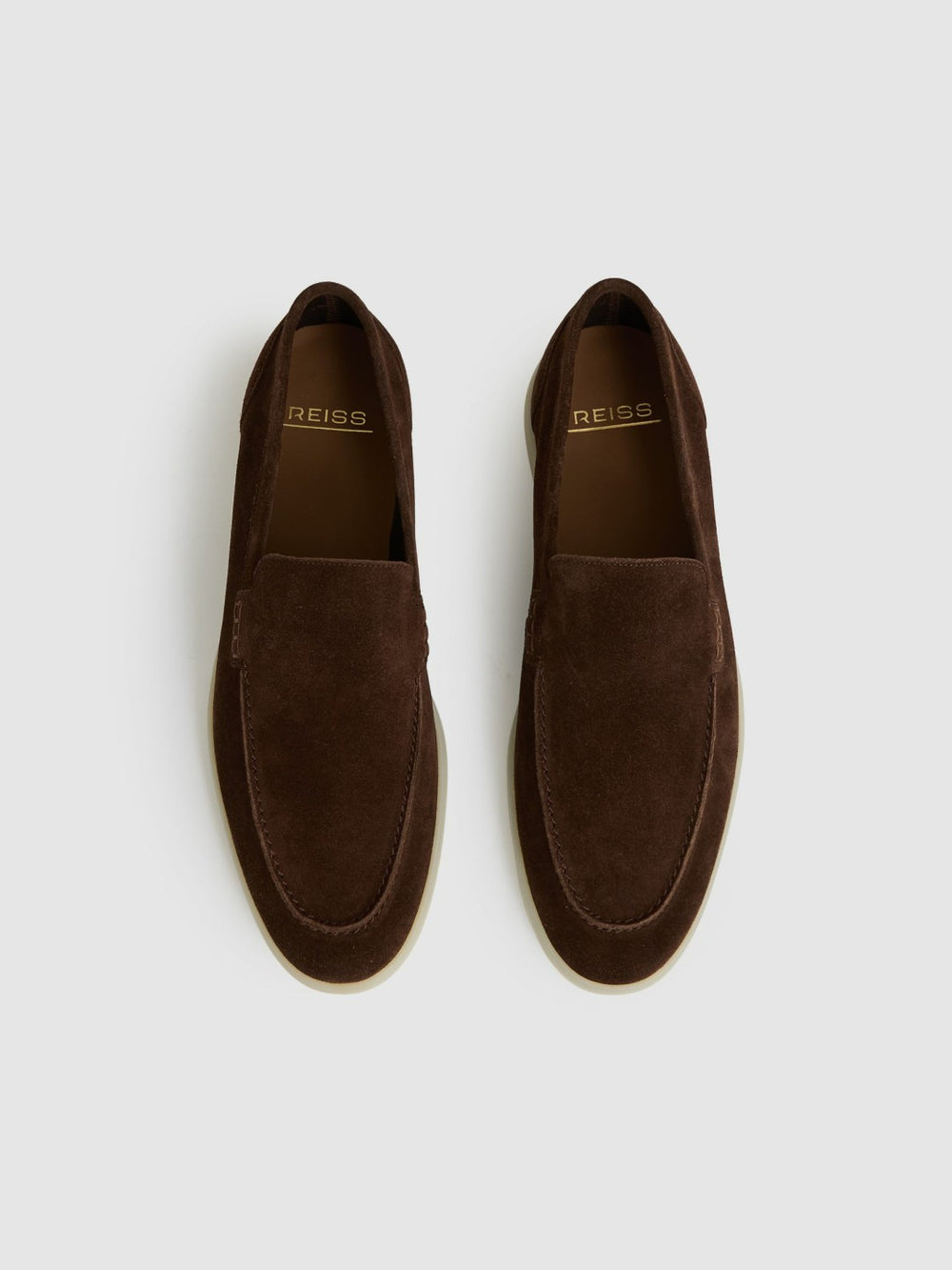 Men Suede Slip-On Loafers in Chocolate Brown