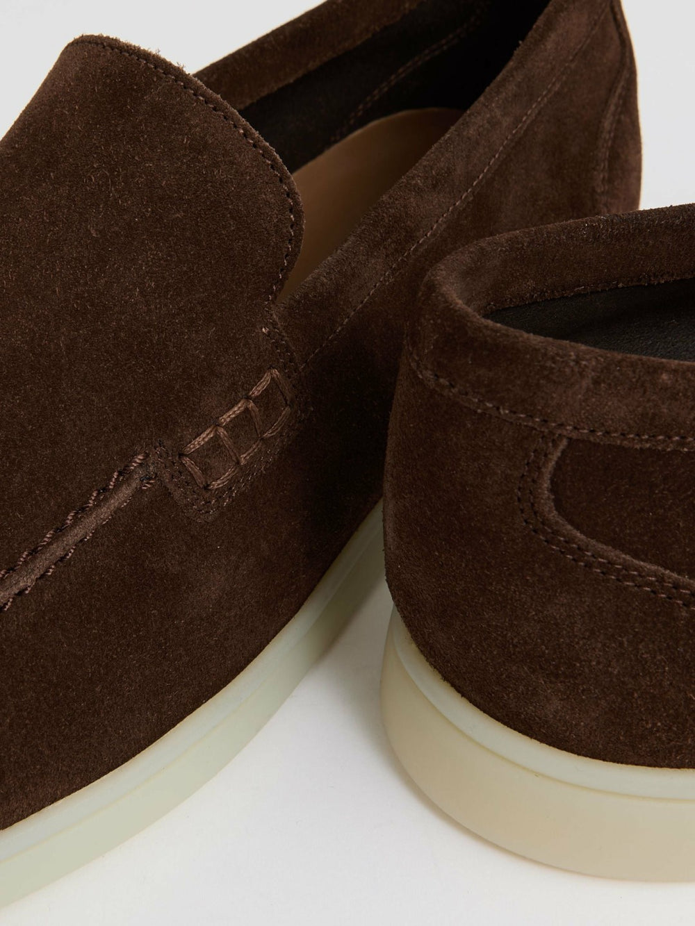 Men Suede Slip-On Loafers in Chocolate Brown