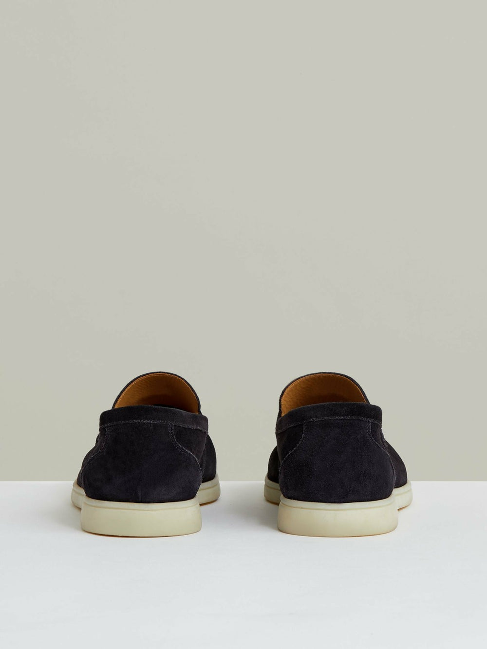 Men Suede Slip-On Loafers in Navy